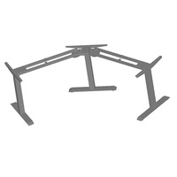 Table élévatrice électrique d'angle à trois jambes bureau d'ordinateur debout en forme de L bureau de support automatiquement réglable