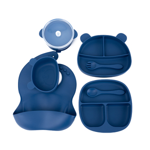 Articles très vendus, ensembles de couverts pour enfants en <span class=keywords><strong>silicone</strong></span> sans BPA, assiettes en <span class=keywords><strong>silicone</strong></span> antidérapantes, ensemble de vaisselle pour bébé - Product Image 2