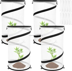 Protecteur de plantes pop-up pour jardin avec piquets en U, couverture anti-gel pour plantes d'extérieur - Product Image 1