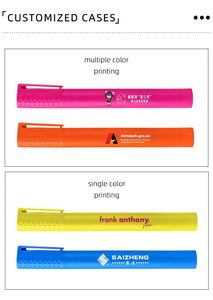 Custom Logo Giant Student Highlighter Oblique Brush Tip Fruit <b>Coloured</b> Plastic <b>Set</b> with Scented Packaging - Product Image 3