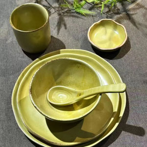 <span class=keywords><strong>Service</strong></span> de <span class=keywords><strong>vaisselle</strong></span> en grès rustique de forme irrégulière de luxe <span class=keywords><strong>complet</strong></span> en <span class=keywords><strong>porcelaine</strong></span> - Product Image 2