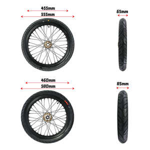 ชุดล้อ Surron Light Bee ขนาด <span class=keywords><strong>17</strong></span> นิ้ว ล้อซุปเปอร์โมโต สำหรับจักรยานไฟฟ้าวิบาก ล้อหน้า-หลัง พร้อมยาง สำหรับ Light Bee X Ebike Super Moto - Product Image 2