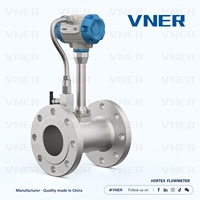 Débitmètre vortex VNER MA80T-TP en acier inoxydable 304/316 ANSI pour eau, air, gaz, liquides, vapeur chaude, connexion à bride, haute précision