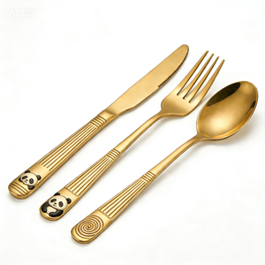 Precision CNC Machined Metal Cutlery Set - Custom Designed Dinner Knife Fork Spoon for <b>Commercial</b> Use - Product Image 4