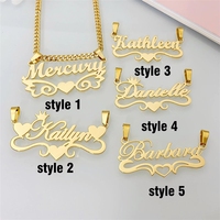 Collar con Nombre Personalizado de Moda, Diseño de Corazón, Acero Inoxidable, Certificación CE, Regalo para el Día de la Madre