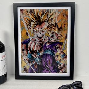 Nuevo Póster de Anime DB <span class=keywords><strong>3D</strong></span> Lenticular Art Deco <span class=keywords><strong>para</strong></span> Cumpleaños, <span class=keywords><strong>Imagen</strong></span> Cambiante de Tres Personajes, Decoración de Pared de Anime, 30x40cm - Product Image 5