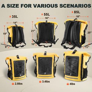 <span class=keywords><strong>Mochila</strong></span> Impermeable, Bolsa Seca de 35L 55L 85L, <span class=keywords><strong>Mochila</strong></span> de Senderismo Resistente con Cierre Enrollable, Mantiene el Equipo Seco, <span class=keywords><strong>Mochila</strong></span> de Viaje - Product Image 5