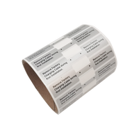 Cable USB ignífugo plateado con código de barras Etiqueta privada Etiquetas de cable central Etiqueta adhesiva de prevención de incendios