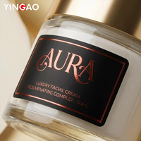 Autocollants personnalisés Yingao, dorure à chaud or rose, autocollants pour flacons cosmétiques noirs, étiquettes en papier vinyle imperméables à forte adhérence