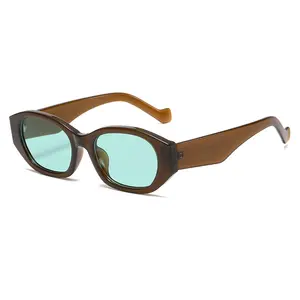 Gafas de sol con logotipo personalizado para mujer, lentes ovaladas Estilo vintage 2022, venta al por mayor