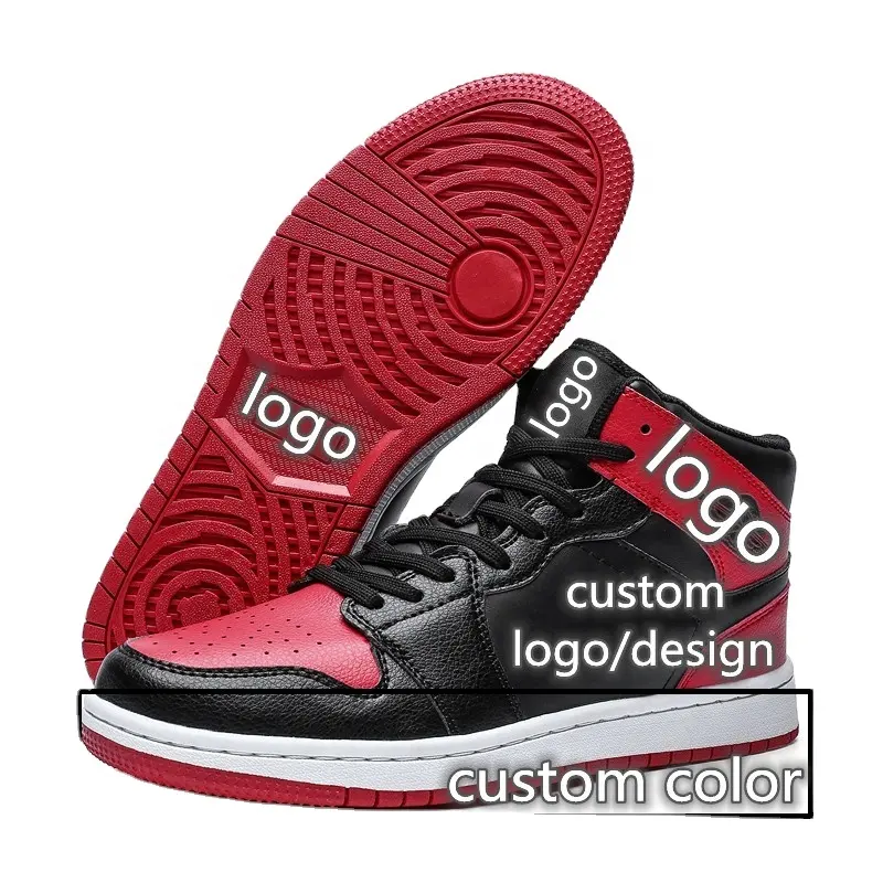 Custom Made Basketball Sports aj1 Shoes High Quality Sneakers Breathable Men Sneakers casual custom Walking Shoes logo wholesale