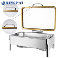 XINGPAI Usine En Gros Or Oblong Chaffing Plats Buffet Traiteur En Acier Inoxydable Cheffing Plats