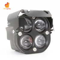 Red Devil Eye LED Driving Light avec couvercle Square Clover Spot pour voitures motos 4x4 Offroad Fog Lamp Automotive Lights