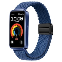 Bracelet de montre pour Huawei Band 10, bracelet en nylon tressé de 22 mm avec fermoir magnétique pour Huawei Band 8/9