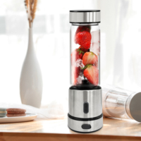 Mixeur à glace et fruits en verre rechargeable par USB 200W, en acier inoxydable, avec logo personnalisé, presse-agrumes portable pour utilisation en extérieur et en voiture