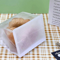 Sac de pain grillé en tranches à bord roulé en fil croustillant Sac d'étanchéité à huit côtés Sac alimentaire en papier kraft autoportant