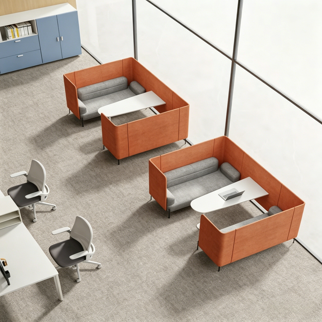 Modern Ergonomics Office Furniture Modular Cubicle Computer Desk & Chair for Home Office Living Room School or Hospital Use