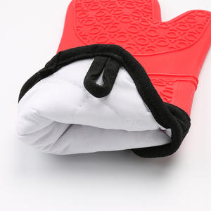 Mitons de cuisson isolés en Silicone, Extra-longs, double doublure, <span class=keywords><strong>pour</strong></span> <span class=keywords><strong>four</strong></span> à micro-ondes, <span class=keywords><strong>pizza</strong></span>, avec fermeture, gants résistants à la chaleur - Product Image 4