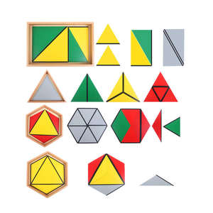 Materiales Montessori para bebé, forma geométrica de madera, Tangram, triángulos, tablero de rompecabezas, material didáctico para edades tempranas, juguetes para niños - Product Image 3