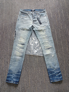 Jeans da <span class=keywords><strong>Uomo</strong></span> di Qualità Superiore in 100% Cotone Marchio di Tendenza Firmati <span class=keywords><strong>Pantaloni</strong></span> Vintage in <span class=keywords><strong>Denim</strong></span> con Etichetta Vestibilità Aderente per <span class=keywords><strong>Uomo</strong></span> - Product Image 3