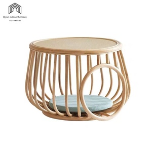 Mesa de centro con marco de hierro de ratán <span class=keywords><strong>Natural</strong></span> moderno nórdico para sala de estar muebles para el hogar - Product Image 5