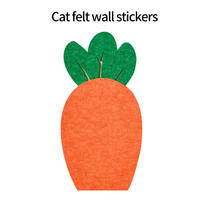 Griffoir mural auto-adhésif en feutre pour chat, motif Noël mignon, personnalisable, vente en gros