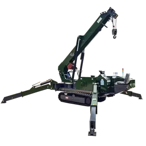Alison spider crane 10 ton 21m, peralatan pengangkat kapasitas 3000 kg Diesel elektrik Mini 3 ton