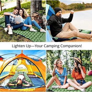 Materassino da campeggio gonfiabile ultraleggero con pompa a pedale integrata, materasso ad aria compatto leggero miglior materassino per dormire - Product Image 2