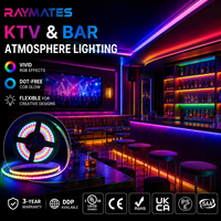 Tira de Luces LED RGB COB SPI de 420 LED Raymates, 10 W, PCB de 10 mm, DC24 V, Tira de Luces LED COB Direccionables UL