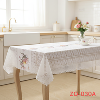 Nappe de table en PVC imperméable moderne, motif feuilles gaufrées, 54 pouces, en plastique coloré imprimé sur mesure pour grossistes, réutilisable, idéale pour les fêtes