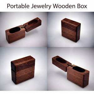 Luxury Handmade Custom Wooden Jewlery <b>Box</b> Vintage Small Double <b>Ring</b> <b>Box</b> Walnut Wooden Wedding <b>Ring</b> <b>Box</b> - Product Image 6