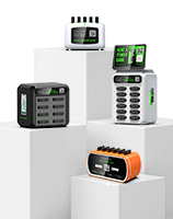 Stasiun sewa Power Bank lapisan Modular, 4 slot berbagi Power Bank stasiun Modular mendukung tumpuk