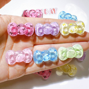 Accesorios al por mayor de <span class=keywords><strong>resina</strong></span> hechos a mano DIY con lazos de cinta de seda de temática linda para fundas de teléfono, el cabello, zapatos y flores - Product Image 1