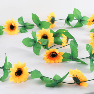 Guirnaldas de Girasoles Artificiales Wen Hope, Verde Oscuro y Verde Claro, Flores de Seda para Decoración de Paredes, Hogar, Bodas, Fotografía al Aire Libre - Product Image 3