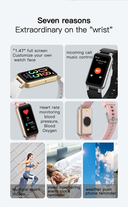 Fitness Tracker Q2 L16 Smart Bracelet Watch 1.47 Inch Real-time Dynamic Heart Rate Waterproof Blood for Ios Android L16 Smart Wa - Product Image 2