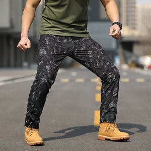 <span class=keywords><strong>Pantalon</strong></span> tactique respirant, durable, imperméable, résistant à l'usure, camouflage, tissu synthétique mélangé, entraînement printemps automne homme - Product Image 6