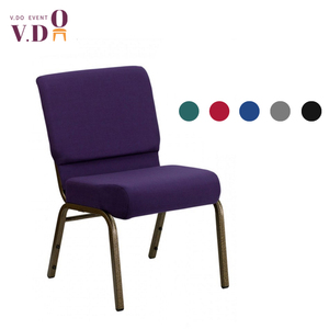 快適なパディングと耐久性のあるフレームが付いている鉄の積み重ね可能な教会の椅子 - Product Image 6