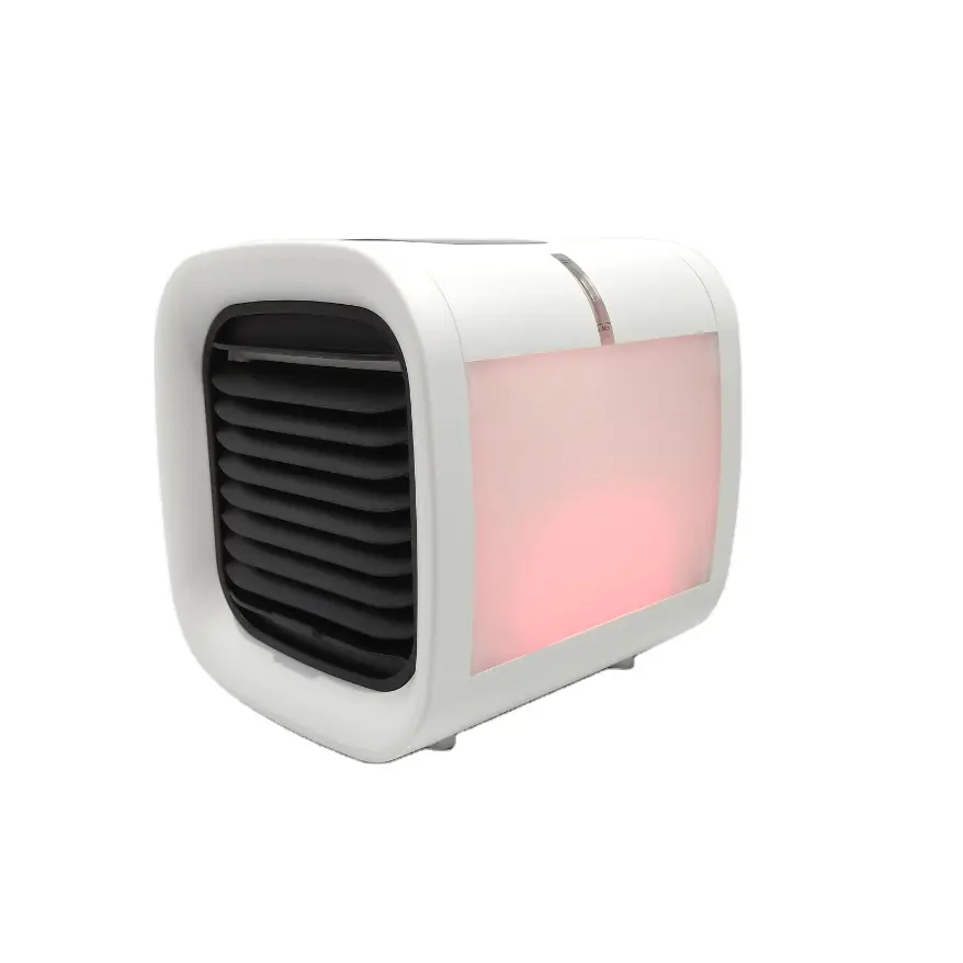 Gran oferta de microacondicionadores de aire para habitación, espacio Personal, pequeño DC, refrigeración y humidificador portátil, luz LED, Enfriador de aire Usb, 10 PS blanco