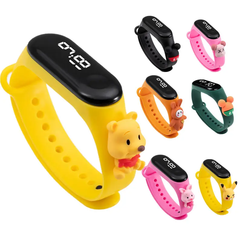 Hot-selling new doll LED electronic watch cute plastic waterproof bracelet children touch watch