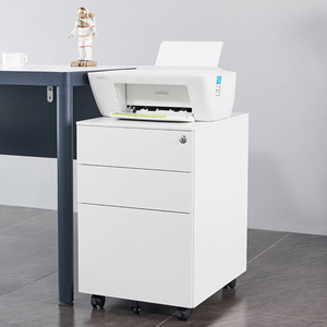 Lạc Dương 3 ngăn kéo trắng hoặc đen thép lưu trữ dưới bàn Kim loại di động bệ Tủ tập tin với khóa phím hoặc khóa kết hợp - Product Image 2