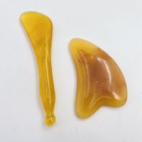 Nouveau Rouleau de Jade Renvita et Planche de Massage Gua Sha en Résine avec Fonction Musicale pour le Visage, le Cou et le Corps – Ensemble de Grattage