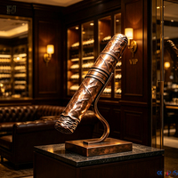 Commerciële sigaren sculptuur ornament voor tabakswinkel, glasvezel, milieuvriendelijke hars, grote beelden, menselijke & dierlijke sculpturen