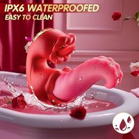 Zungenleck-Massagegerät für Frauen 10 Zungenleck- + 10 Schwingmodi 100% Wasserdicht USB-Aufladbar für Klitorale/Vaginale Anwendung