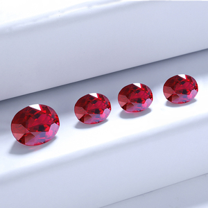 Anster Pigeon máu phòng thí nghiệm phát triển <span class=keywords><strong>Ruby</strong></span> đá quý hình bầu dục cắt tổng hợp lỏng đá <span class=keywords><strong>Ruby</strong></span> đá quý cho kích cỡ khác nhau hình dạng 1ct-10ct - Product Image 1