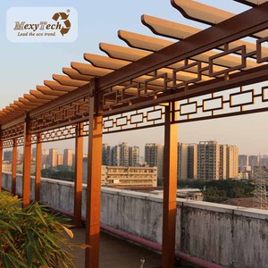 Intérieur de plage, couleur bois, résistante, extérieur composite wpc, pergola cabanas - Product Image 2