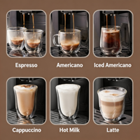 Cafetera Espresso Totalmente Automática de 19 Bares de Presión, 1200W, Calentamiento Instantáneo, Autolimpiante, para Hogar y Oficina