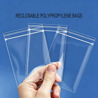 Sacs en polypropylène refermables transparents de haute clarté, épaisseur 4 mil, antioxydants, transparents comme du verre, pour l'emballage de bijoux et d'accessoires