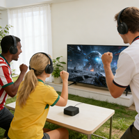 Casque TV sans fil DH1800A HDMI ARC 2,4 GHz pour tous les téléviseurs, dialogue clair sur 30 m, autonomie de 30 h, amplification du volume pour seniors, sortie AUX