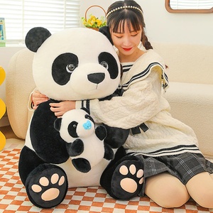 Cute Adorable Mother Child Black and White cat Plush <b>Toys</b> National for Giant Black and White cat Dolls Children's Birthday Gift - Product Image 6