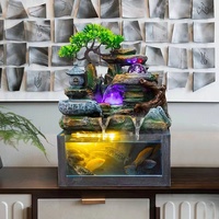 Fuente de Agua de Mesa para Interiores en Oferta, Decoración para el Hogar, Fuente de Escritorio, Artesanía de Resina, Pecera, Mini Fuente de Agua